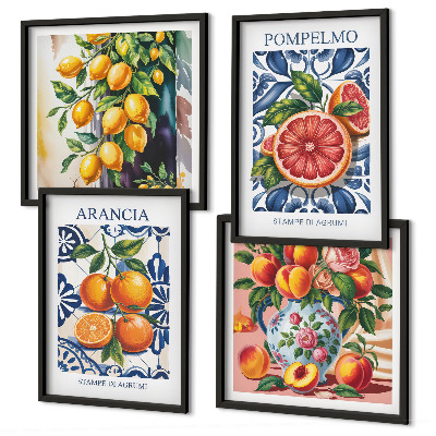 Set de cuadros modernos para salón Carteles de moda de cítricos italianos