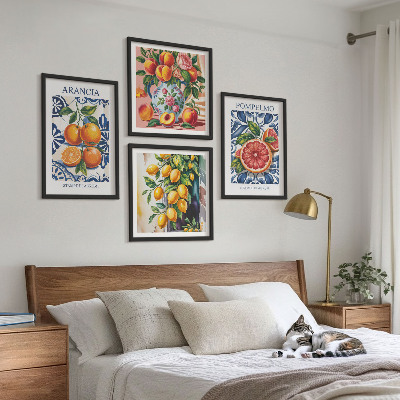Set de cuadros modernos para salón Carteles de moda de cítricos italianos