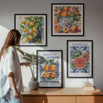 Set de cuadros modernos para salón Carteles de moda de cítricos italianos