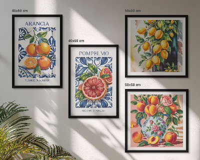 Set de cuadros modernos para salón Carteles de moda de cítricos italianos