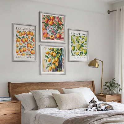 Galería de pared Frutas cítricas frescas y coloridas