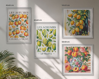 Galería de pared Frutas cítricas frescas y coloridas