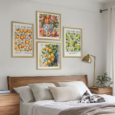Galería de pared Frutas cítricas frescas y coloridas