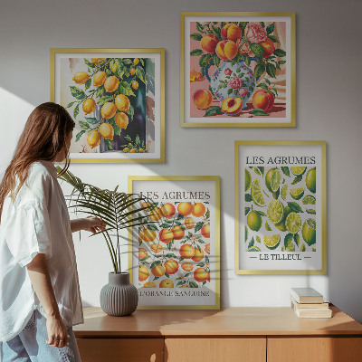 Galería de pared Frutas cítricas frescas y coloridas