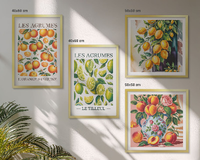 Galería de pared Frutas cítricas frescas y coloridas