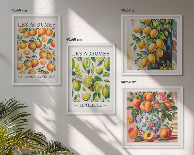 Galería de pared Frutas cítricas frescas y coloridas