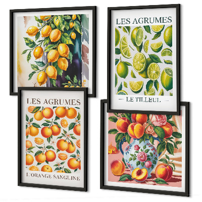 Galería de pared Frutas cítricas frescas y coloridas