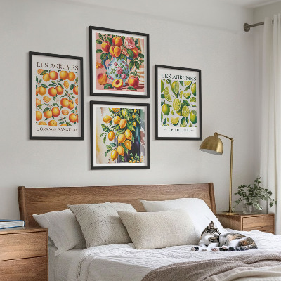 Galería de pared Frutas cítricas frescas y coloridas
