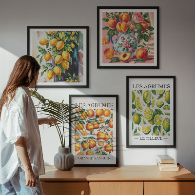 Galería de pared Frutas cítricas frescas y coloridas