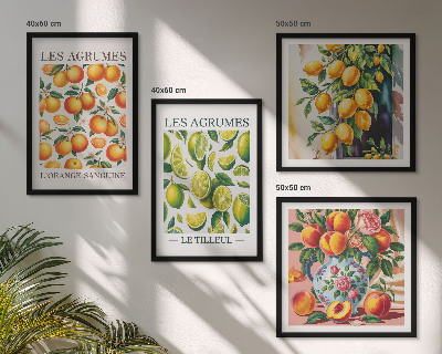 Galería de pared Frutas cítricas frescas y coloridas