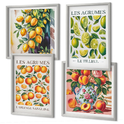 Galería de pared Frutas cítricas frescas y coloridas