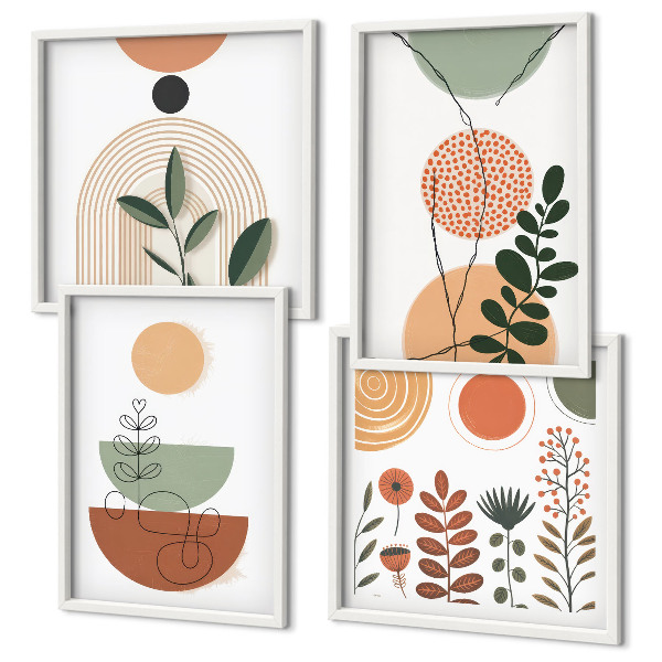 Galería de pared Formas abstractas de plantas