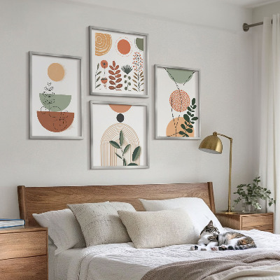 Galería de pared Formas abstractas de plantas