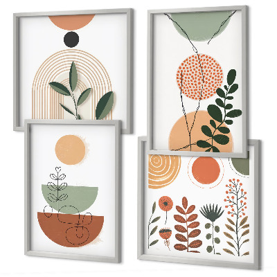 Galería de pared Formas abstractas de plantas