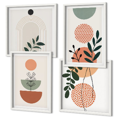 Set de cuadros modernos para salón motivos vegetales modernos