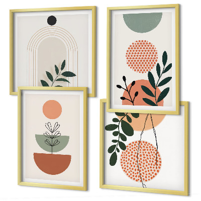 Set de cuadros modernos para salón motivos vegetales modernos