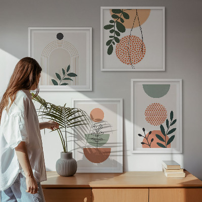 Set de cuadros modernos para salón motivos vegetales modernos