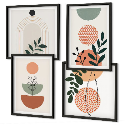Set de cuadros modernos para salón motivos vegetales modernos