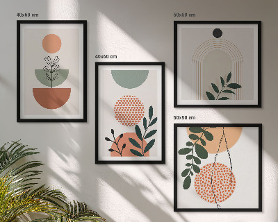 Set de cuadros modernos para salón motivos vegetales modernos