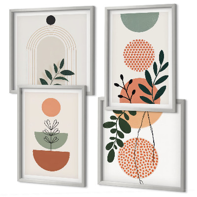 Set de cuadros modernos para salón motivos vegetales modernos
