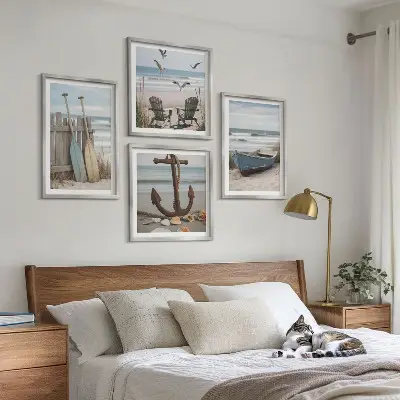 Galería de pared de paisajes marinos con playas de verano