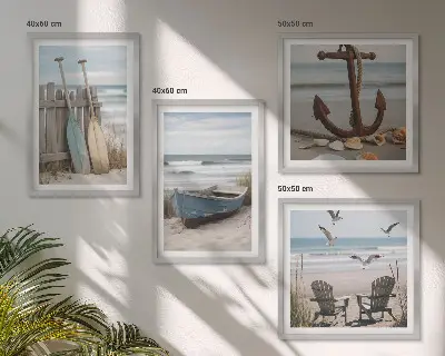 Galería de pared de paisajes marinos con playas de verano