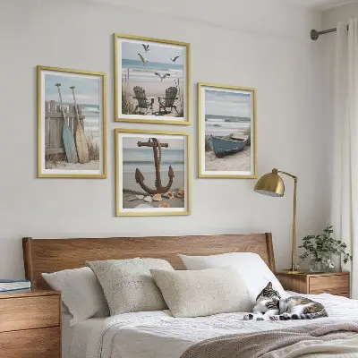 Galería de pared de paisajes marinos con playas de verano