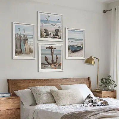Galería de pared de paisajes marinos con playas de verano