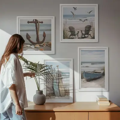 Galería de pared de paisajes marinos con playas de verano