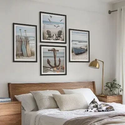 Galería de pared de paisajes marinos con playas de verano