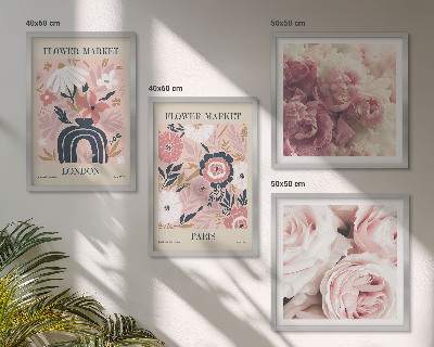 Galería de pared Motivos florales rosas París