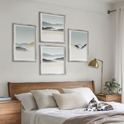 Galería de pared Montañas minimalistas en tonos pastel