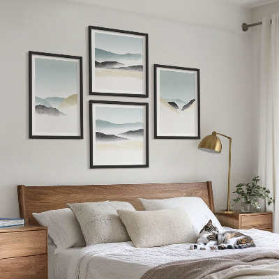 Galería de pared Montañas minimalistas en tonos pastel