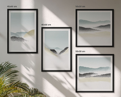 Galería de pared Montañas minimalistas en tonos pastel