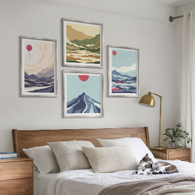 Galería de pared Paisajes montañosos abstractos
