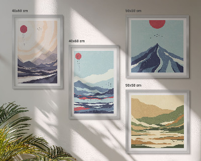 Galería de pared Paisajes montañosos abstractos