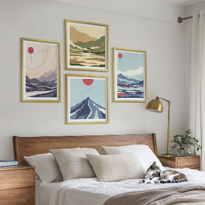Galería de pared Paisajes montañosos abstractos