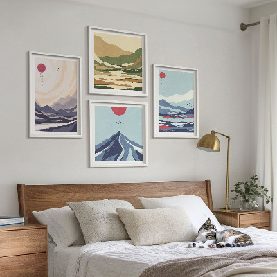 Galería de pared Paisajes montañosos abstractos