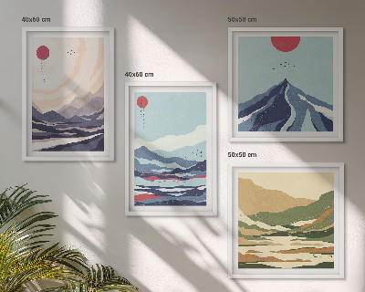 Galería de pared Paisajes montañosos abstractos