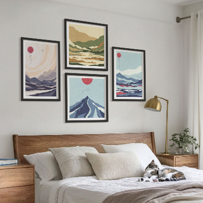 Galería de pared Paisajes montañosos abstractos