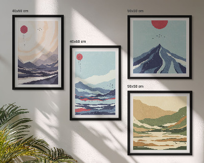 Galería de pared Paisajes montañosos abstractos
