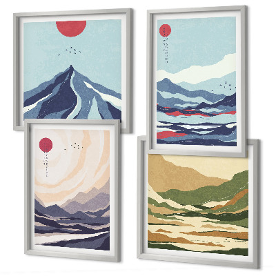 Galería de pared Paisajes montañosos abstractos