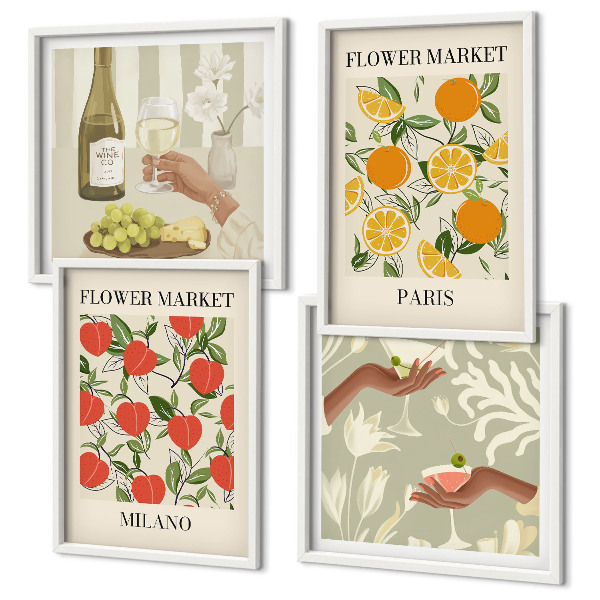 Galería de pared Flores vino Milán París