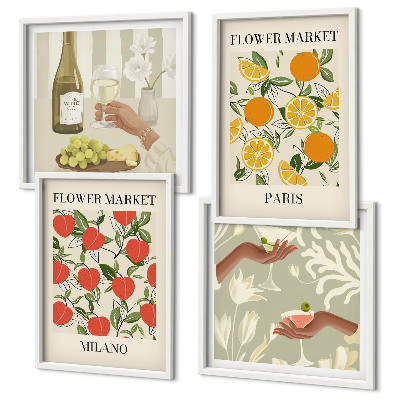 Galería de pared Flores vino Milán París