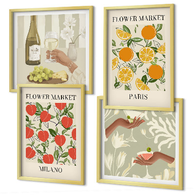 Galería de pared Flores vino Milán París