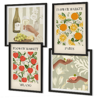 Galería de pared Flores vino Milán París
