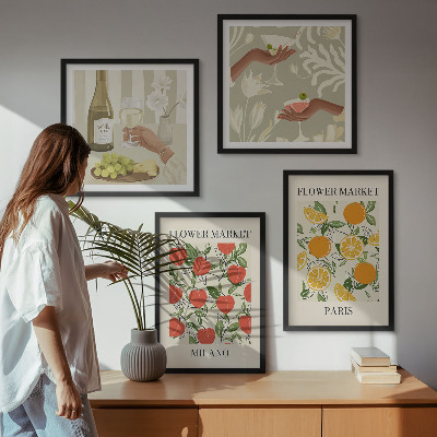 Galería de pared Flores vino Milán París