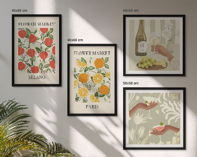 Galería de pared Flores vino Milán París