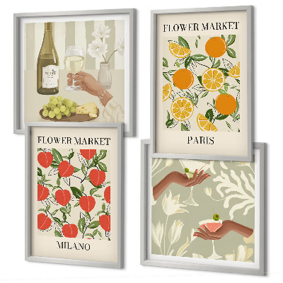 Galería de pared Flores vino Milán París