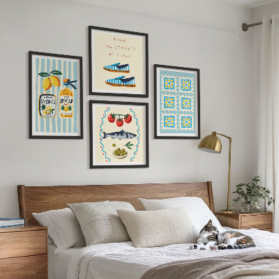 Galería de pared Patrones de frutas y cultura italiana